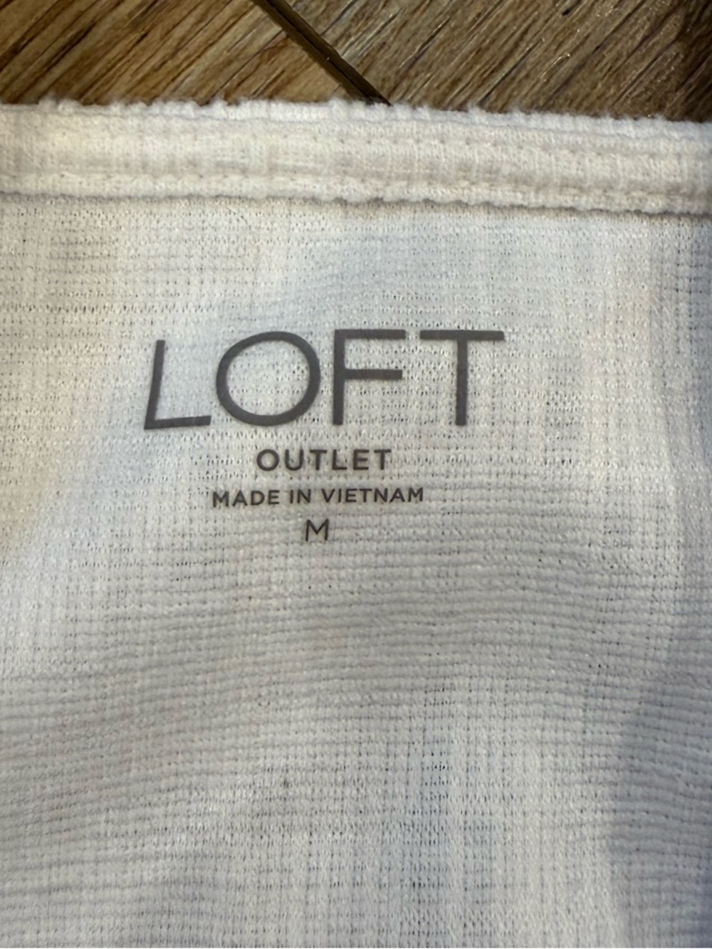 LOFT White Button-Front Drawstring Tank - Picture 3 of 3